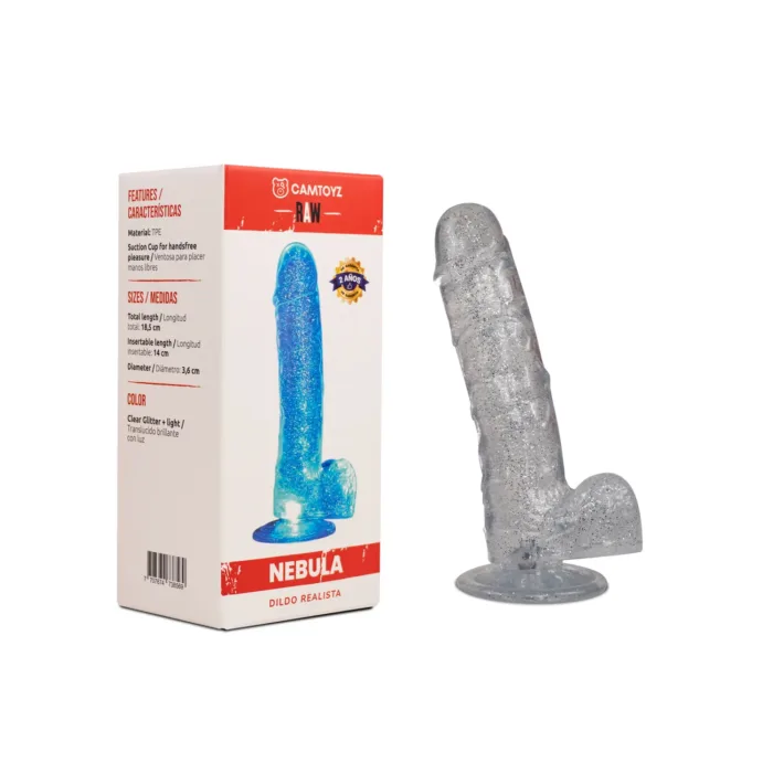 Raw Dildo Realista Nebula Transparente - Imagen 5