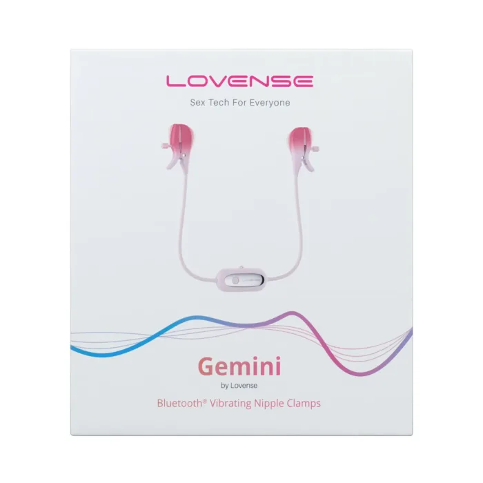 Pinzas para pezones vibratorias Gemini Rosadas Lovense - Imagen 4