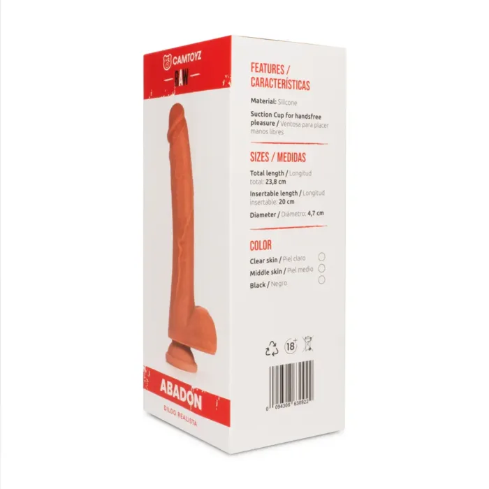 Raw Dildo Realista Abadón 24 cm Piel - Imagen 4