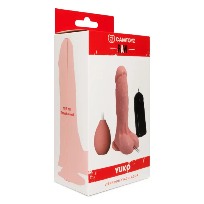 Raw Vibrador Realista Eyaculador Yuko 19,3 cm Piel - Imagen 3